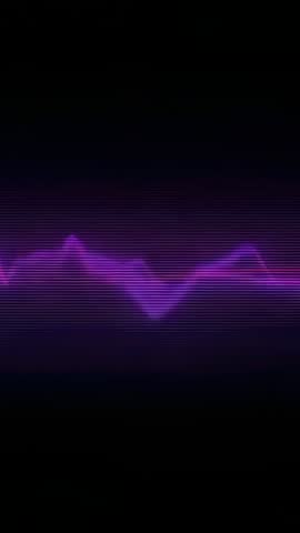 Vertical Neon Waveform Visualizer Pulsing and Shifting Colors with Retro Scanlines