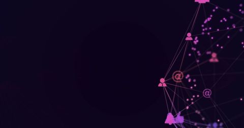 Abstract Digital Network with Data Connections on Dark Background - Download Free Stock Images Pikwizard.com