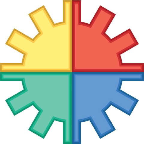 Colorful Interlocking Gear Icons on Transparent Background Vector - Download Free Stock Videos Pikwizard.com