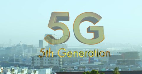 Futuristic 5G Networking Over Modern Cityscape