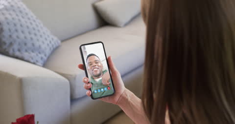 Virtual Valentine's Day Call with Rose and Smartphone
