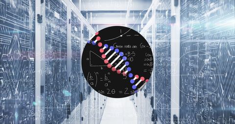 Digital DNA Strand and Technology in Server Room - Download Free Stock Images Pikwizard.com