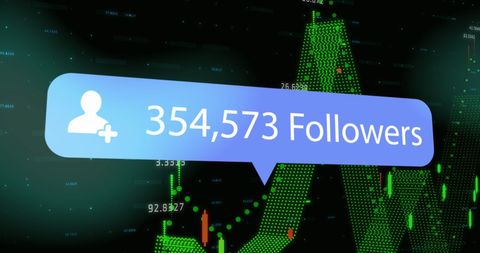 Social Media Growth Data with Financial Analytics - Download Free Stock Images Pikwizard.com