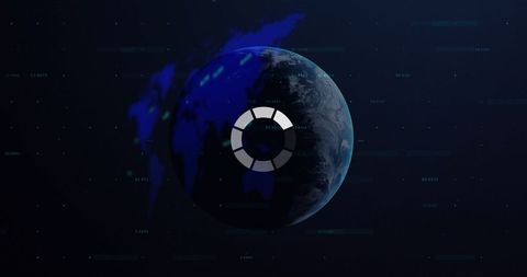 Digital Data Streams Across a Rotating Earth - Download Free Stock Images Pikwizard.com