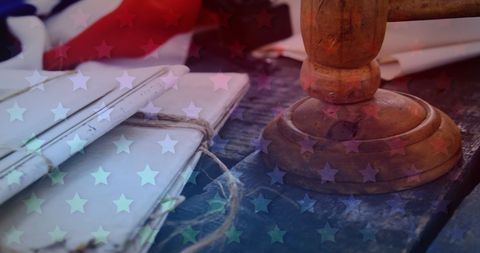 Patriotic Law Justice Theme with Flag and Gavel - Download Free Stock Images Pikwizard.com