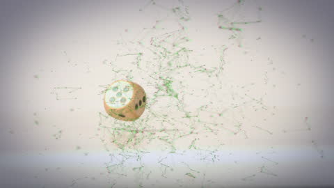 Animated Molecular Networks Surrounding Dice