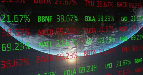 Financial Data Stream over Globe with Digital Interface - Download Free Stock Images Pikwizard.com