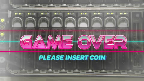 Retro Game Over Screen on Server Console View