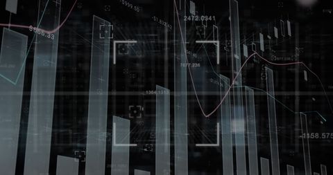 Futuristic Data Processing Background with Graphs and Charts - Download Free Stock Images Pikwizard.com