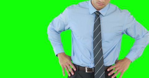 Confident Businessman in Professional Attire with Green Screen - Download Free Stock Images Pikwizard.com