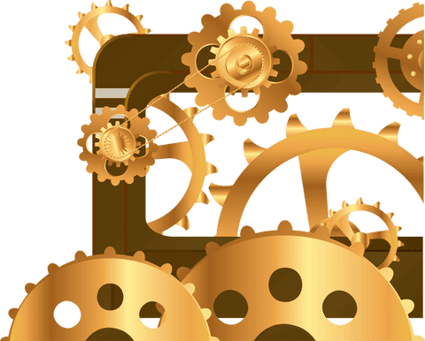 Golden Gears and Mechanisms Steampunk Design on Transparent Background - Download Free Stock Videos Pikwizard.com
