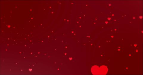 Falling Romantic Hearts Red Background - Download Free Stock Images Pikwizard.com