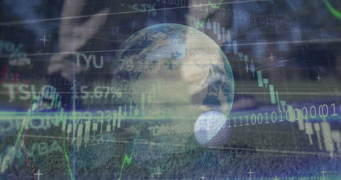 Global Golf Analytics Concept with Earth and Data Visualization