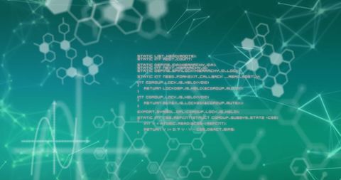 Abstract Tech Network with Holographic Coding Display - Download Free Stock Images Pikwizard.com