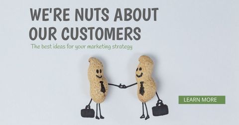 funny peanuts business shake for customer appreciation concept - Download Free Stock Templates Pikwizard.com
