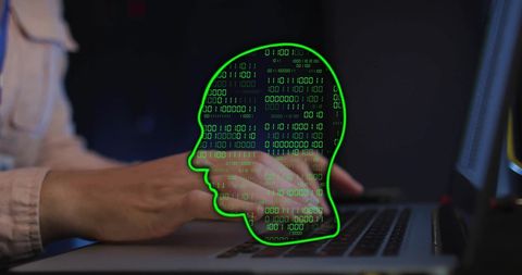 cybersecurity and programming concept with binary code - Download Free Stock Images Pikwizard.com