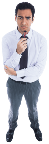 transparent anxious businessman standing and thinking - Download Free Stock Videos Pikwizard.com