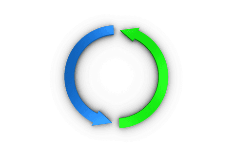 circular green and blue arrows on transparent background - Download Free Stock Videos Pikwizard.com