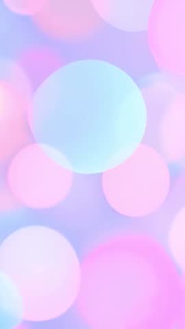 Pastel Bokeh with Iridescent Circles on Colorful Gradient