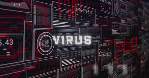 Digital Virus Detection Concept with Binary Code and Graphs - Download Free Stock Images Pikwizard.com