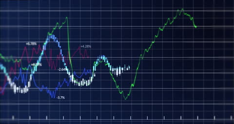 Data Processing Animation on Dark Grid Background