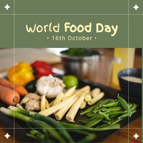 World Food Day Celebrated with Fresh Vegetables - Download Free Stock Templates Pikwizard.com