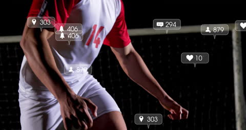 Soccer Player Engulfed with Rising Social Media Interaction Metrics
