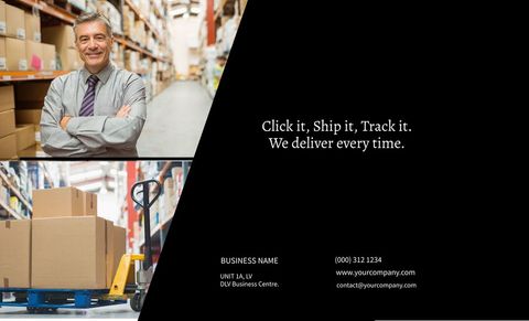 Logistics Services with Confident Businessman in Warehouse - Download Free Stock Templates Pikwizard.com