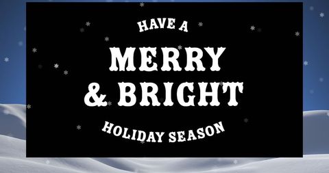 Festive Merry & Bright Holiday Season Greeting Design