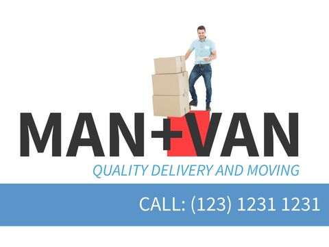 Efficient Moving Service with Man and Cardboard Boxes - Download Free Stock Templates Pikwizard.com