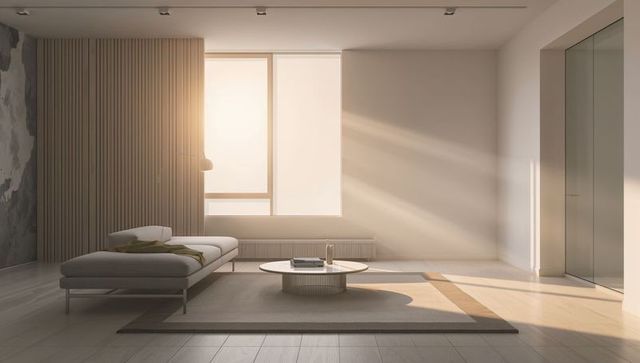 Minimalist Sunlit Living Room with Modern Daybed