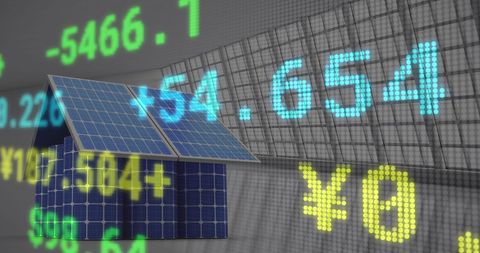 Solar Energy and Financial Data Digital Integration Concept - Download Free Stock Images Pikwizard.com