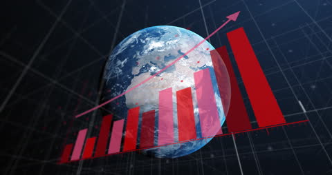 Global Growth Data Visualization with Earth Background