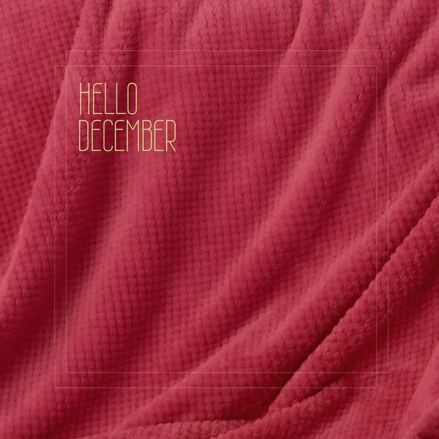 Composition of hello december text over pink background. Winter and celebration concept digitally generated image.