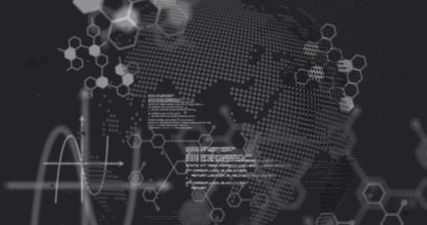 Digital Globe with Data Streams and Molecular Structures - Download Free Stock Images Pikwizard.com