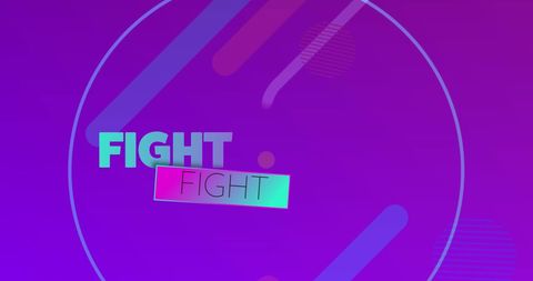 Vibrant Fight Text on Stylish Purple Background - Download Free Stock Images Pikwizard.com