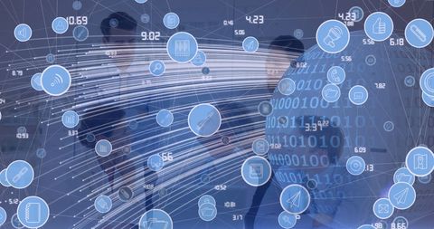 Global Business Network with Digital Interfaces and Connections - Download Free Stock Images Pikwizard.com