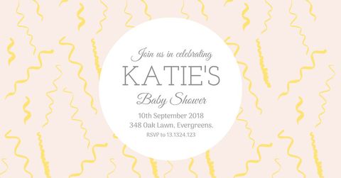 playful pastel baby shower invitation template - Download Free Stock Templates Pikwizard.com