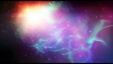 Colorful Cosmic Energy and Light Trails in Fantasy Space