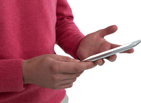 Transparent Background of Man Holding Smartphone in Hands - Download Free Stock Videos Pikwizard.com