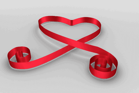Digital Heart Symbol Red Ribbon on Transparent Background - Download Free Stock Videos Pikwizard.com