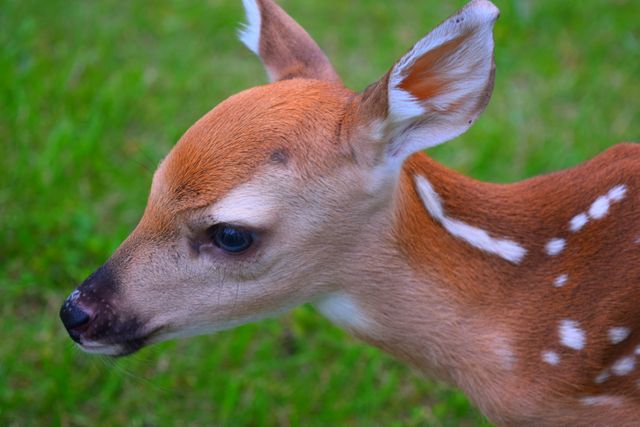 Close-up of an Adorable Fawn in a Lush Green Meadow - Download Free Stock Photos Pikwizard.com