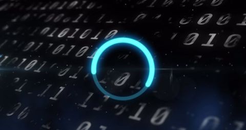 Glowing Blue Circle with Binary Code Digital Concept - Download Free Stock Images Pikwizard.com