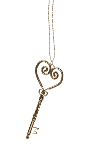 Transparent Heart Shaped Gold Key Necklace Illustration - Download Free Stock Videos Pikwizard.com