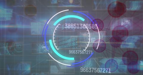 Futuristic Digital Interface with Binary Code and Data - Download Free Stock Images Pikwizard.com