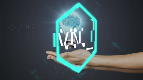 Innovative Technology Concept with Futuristic Lightbulb