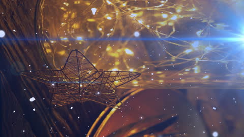 Magical Christmas Lights and Snowflakes Animation