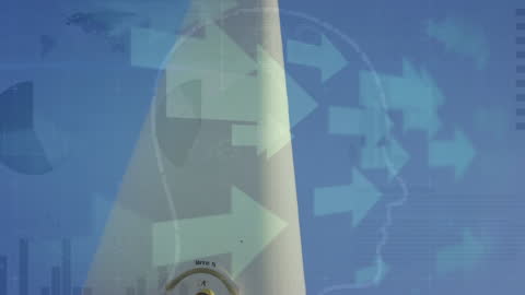 Sustainable Energy and Innovation Concept with Wind Turbine