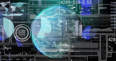 Complex Digital Data Networks and Global Security Interface - Download Free Stock Images Pikwizard.com