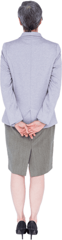 transparent view of mature businesswoman from back clear background - Download Free Stock Videos Pikwizard.com